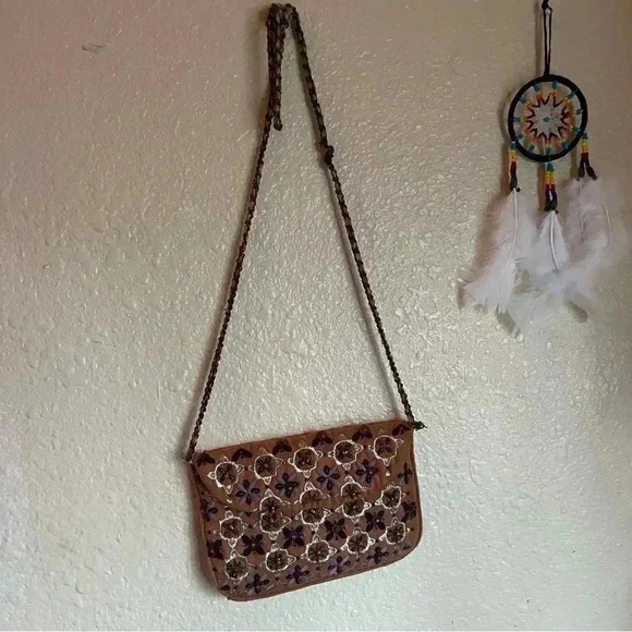 Beaded shoulder bag mini boho bag - Picture 1 of 4